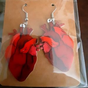 Retro heart earrings